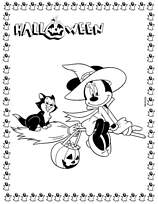 coloriage minnie a halloween